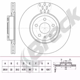 Тормозной диск BRECK BR 406 VA100